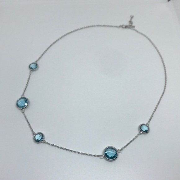 925 silver topaz stone‎ necklace - Picture 2 of 12